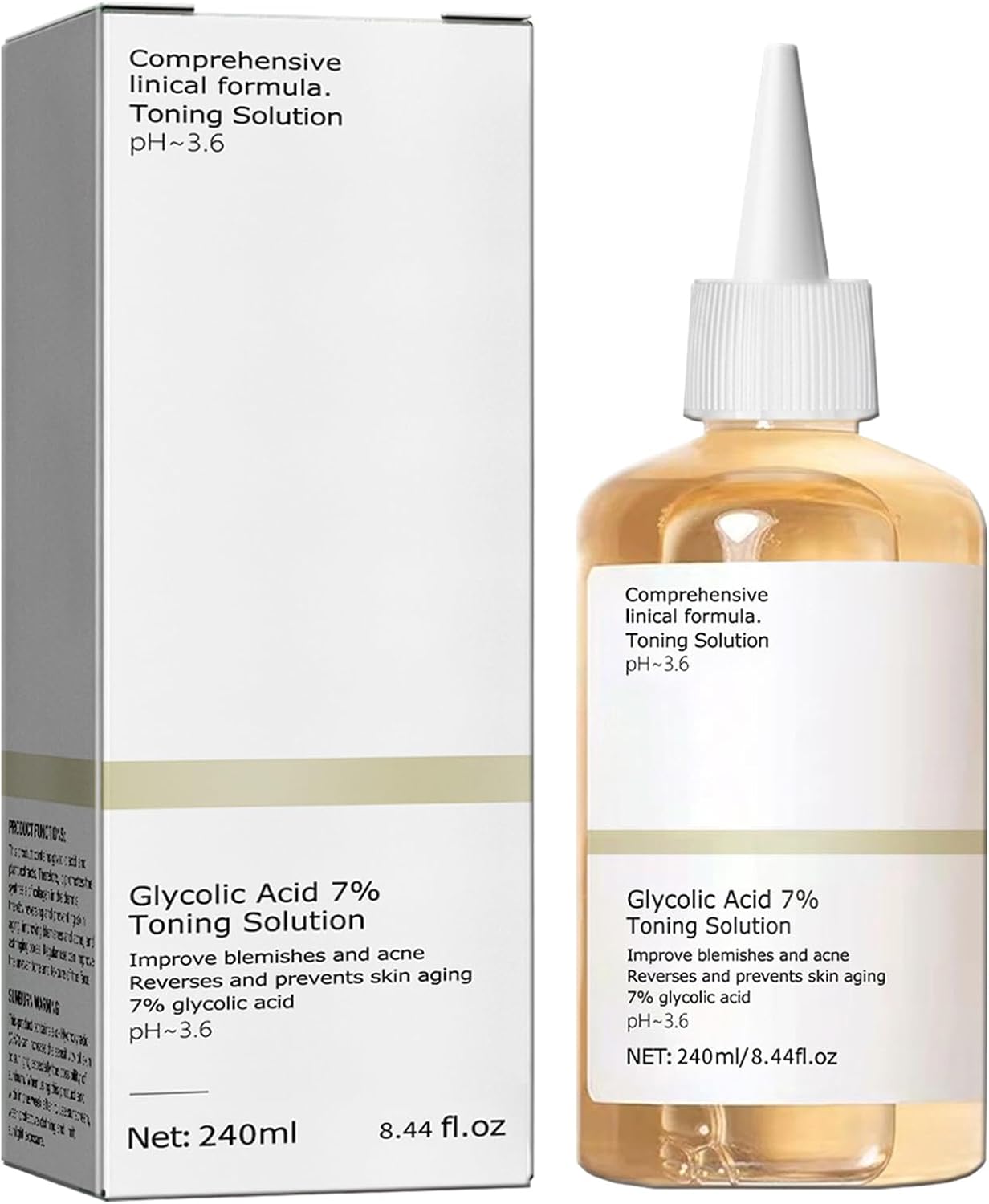 100ml Glycolic Acid 7% Toning Solution To Remove Acne and Moisturize Skin Rejuvenating Lotion