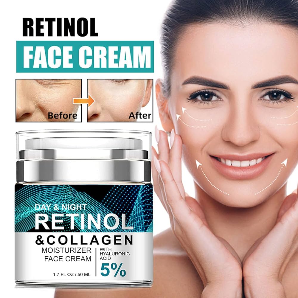 Retinol Anti Aging Face Cream Moisturizing Wrinkle Remover Collagen Hyaluronic Acid Creams Skin Care 50ML