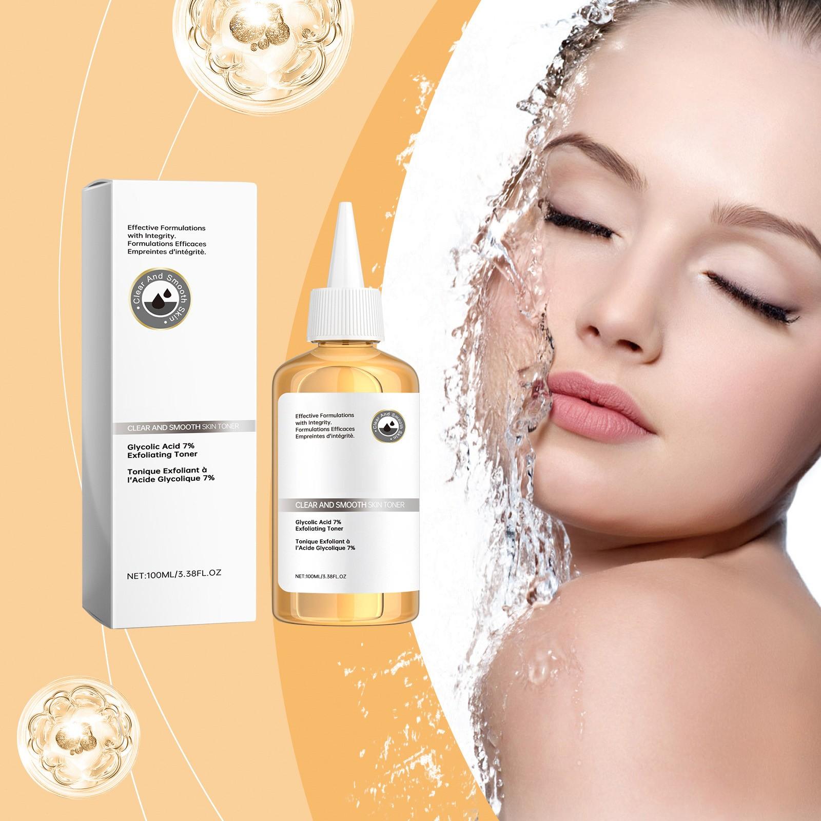100ml Glycolic Acid 7% Toning Solution To Remove Acne and Moisturize Skin Rejuvenating Lotion