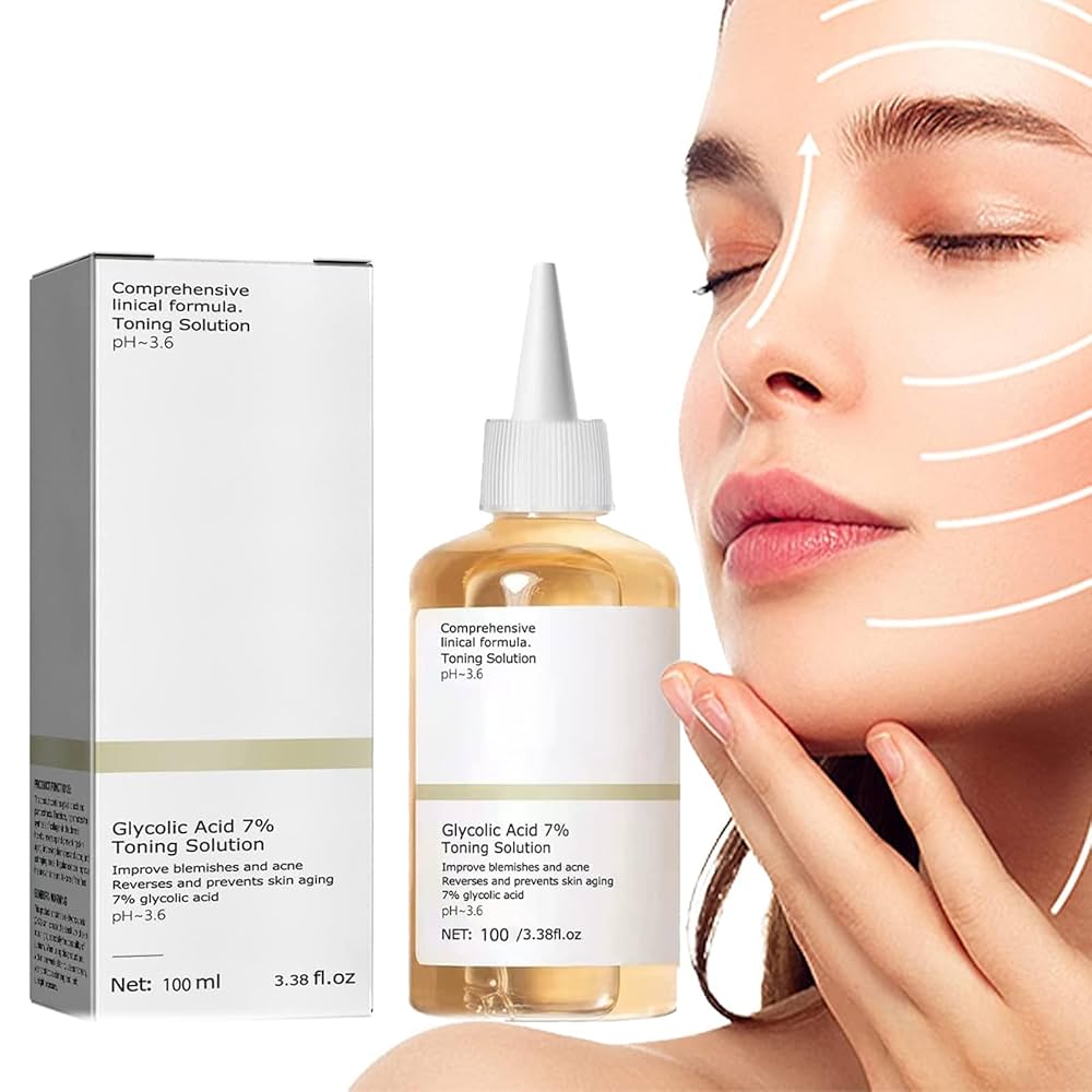 100ml Glycolic Acid 7% Toning Solution To Remove Acne and Moisturize Skin Rejuvenating Lotion